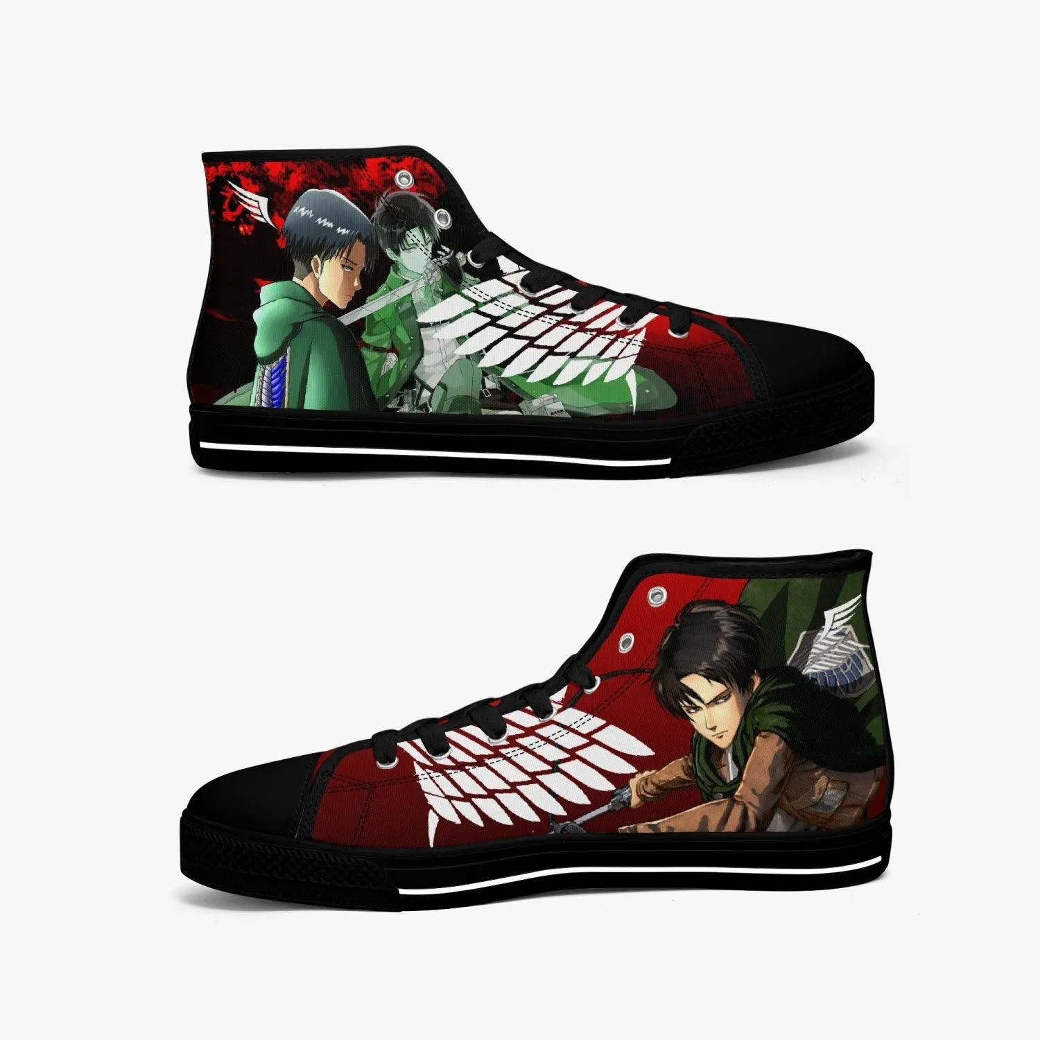 Attack On Titan Levi Ackerman A-Star Mid Anime Shoes