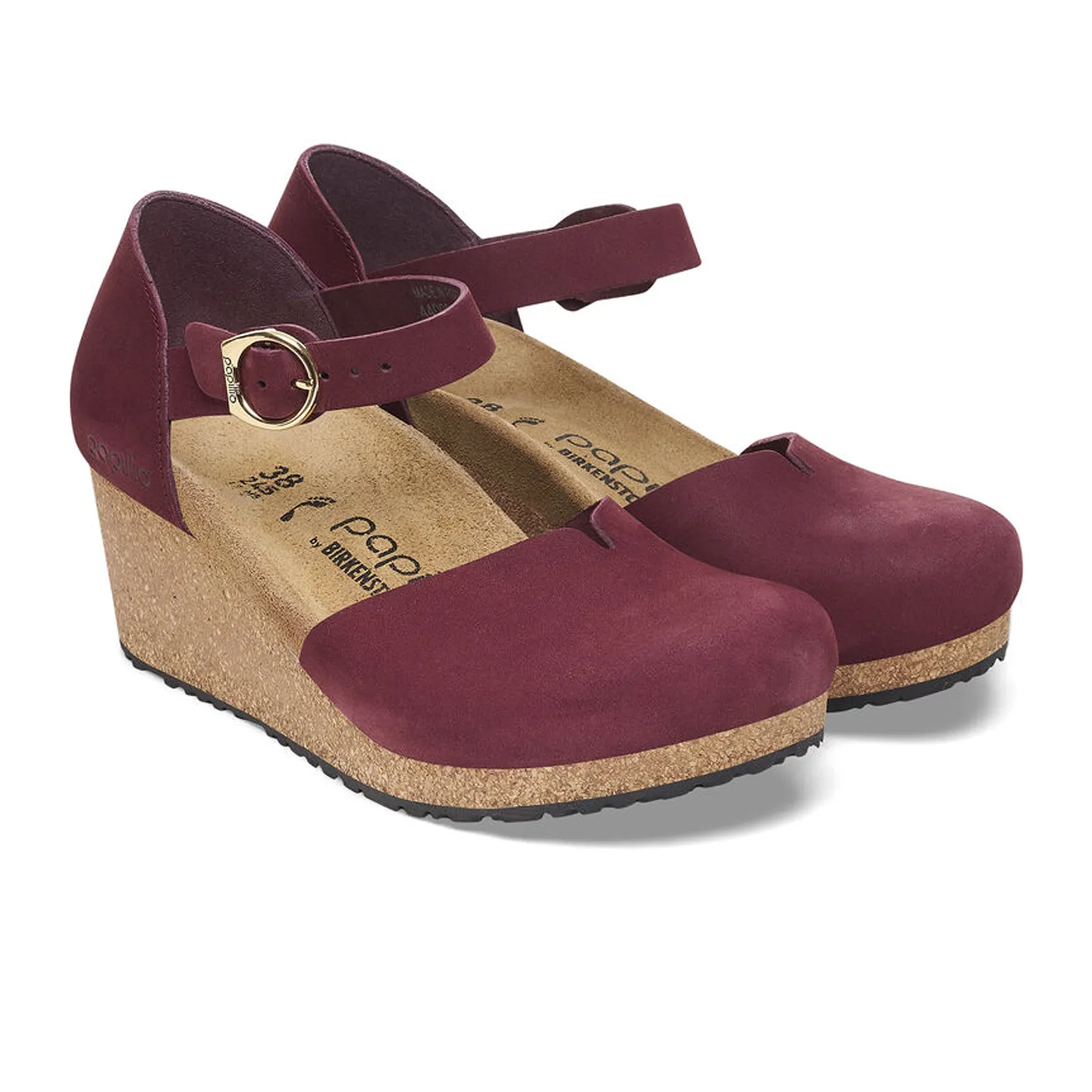 Birkenstock Mary Narrow Wedge Sandal (Women) - Zinfandel Nubuck