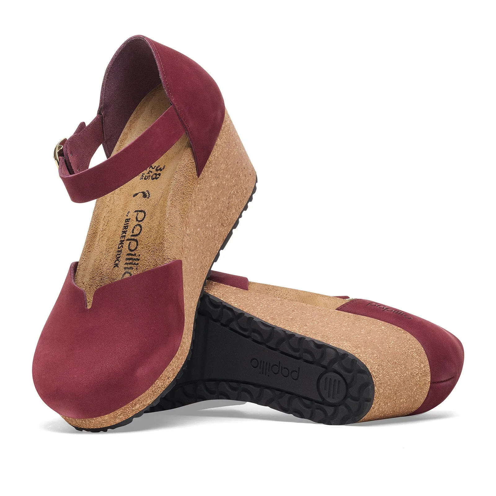 Birkenstock Mary Narrow Wedge Sandal (Women) - Zinfandel Nubuck