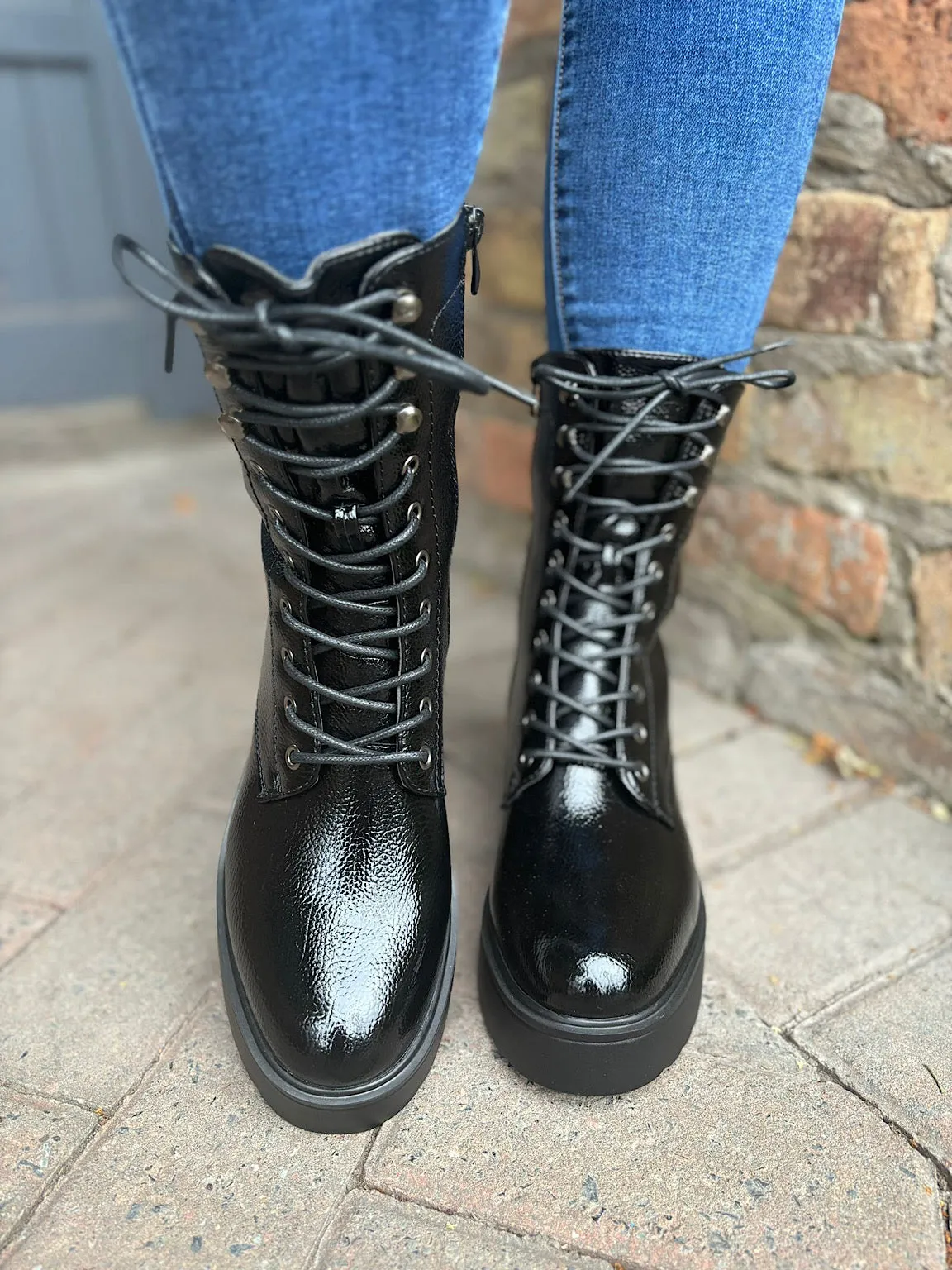 Black Platform Style Boots