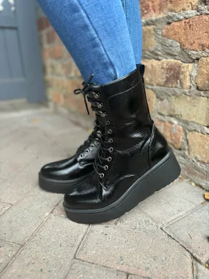Black Platform Style Boots