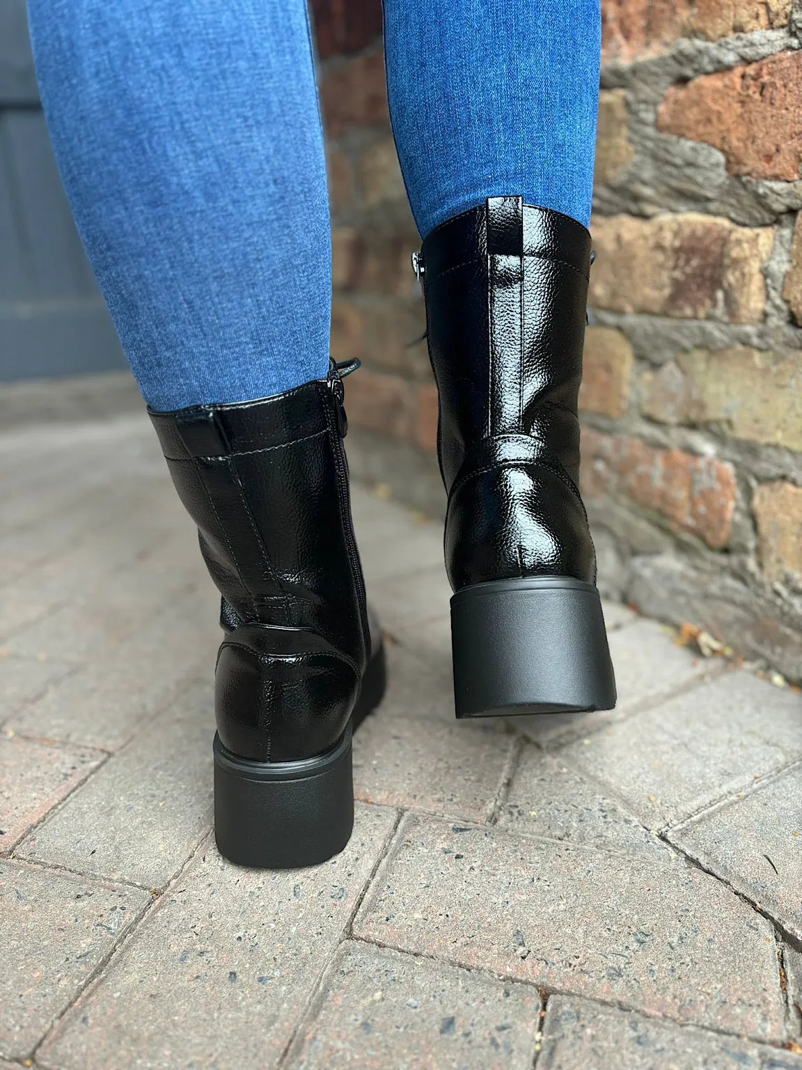 Black Platform Style Boots