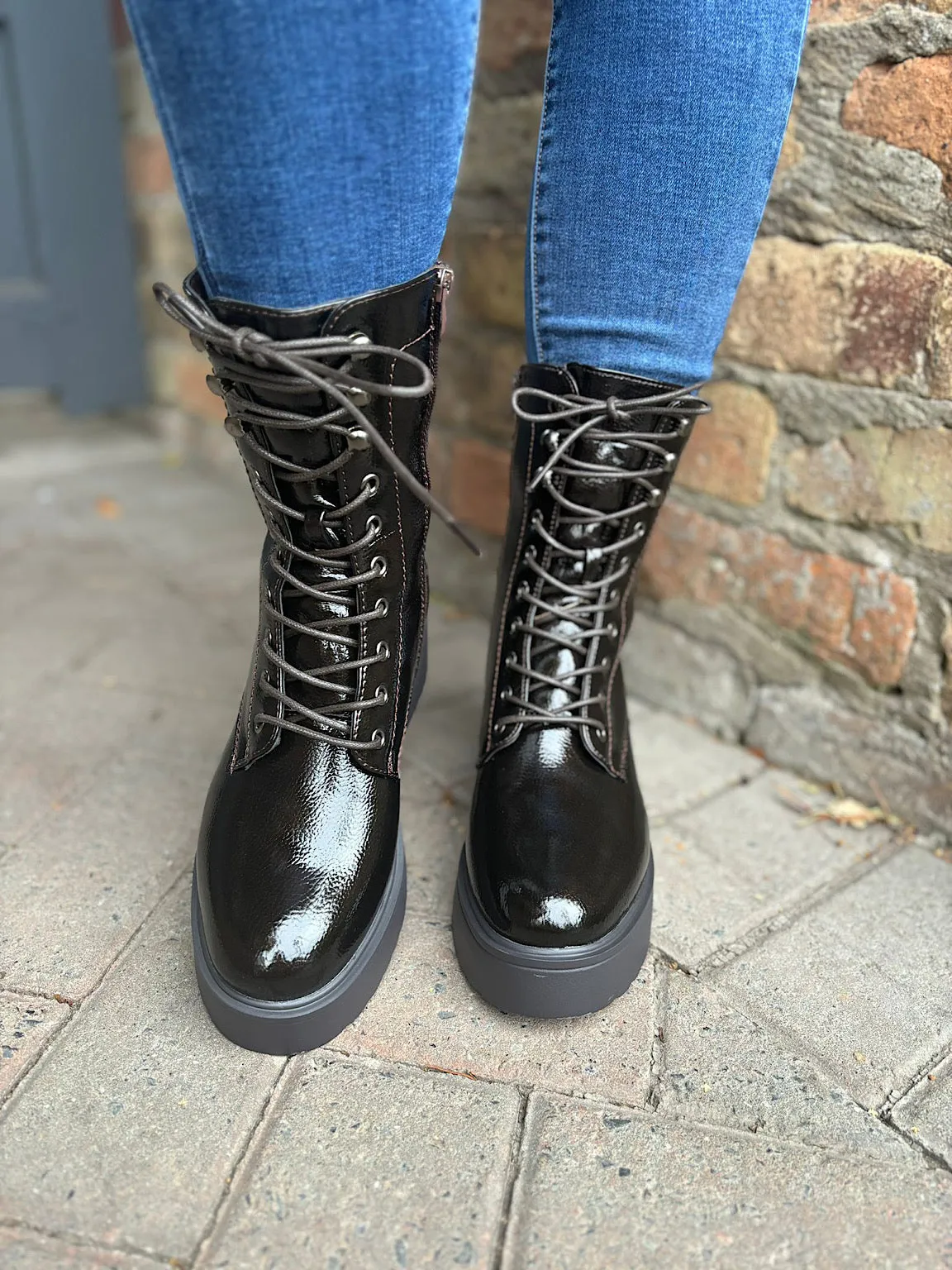 Black Platform Style Boots