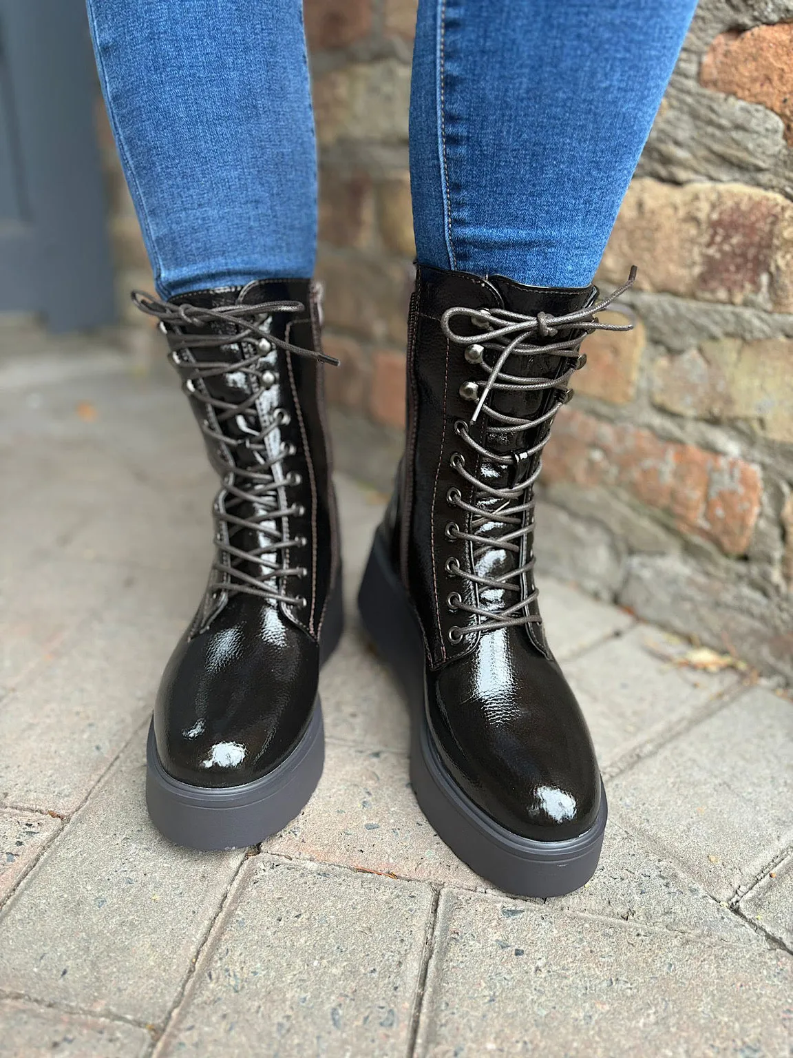 Black Platform Style Boots