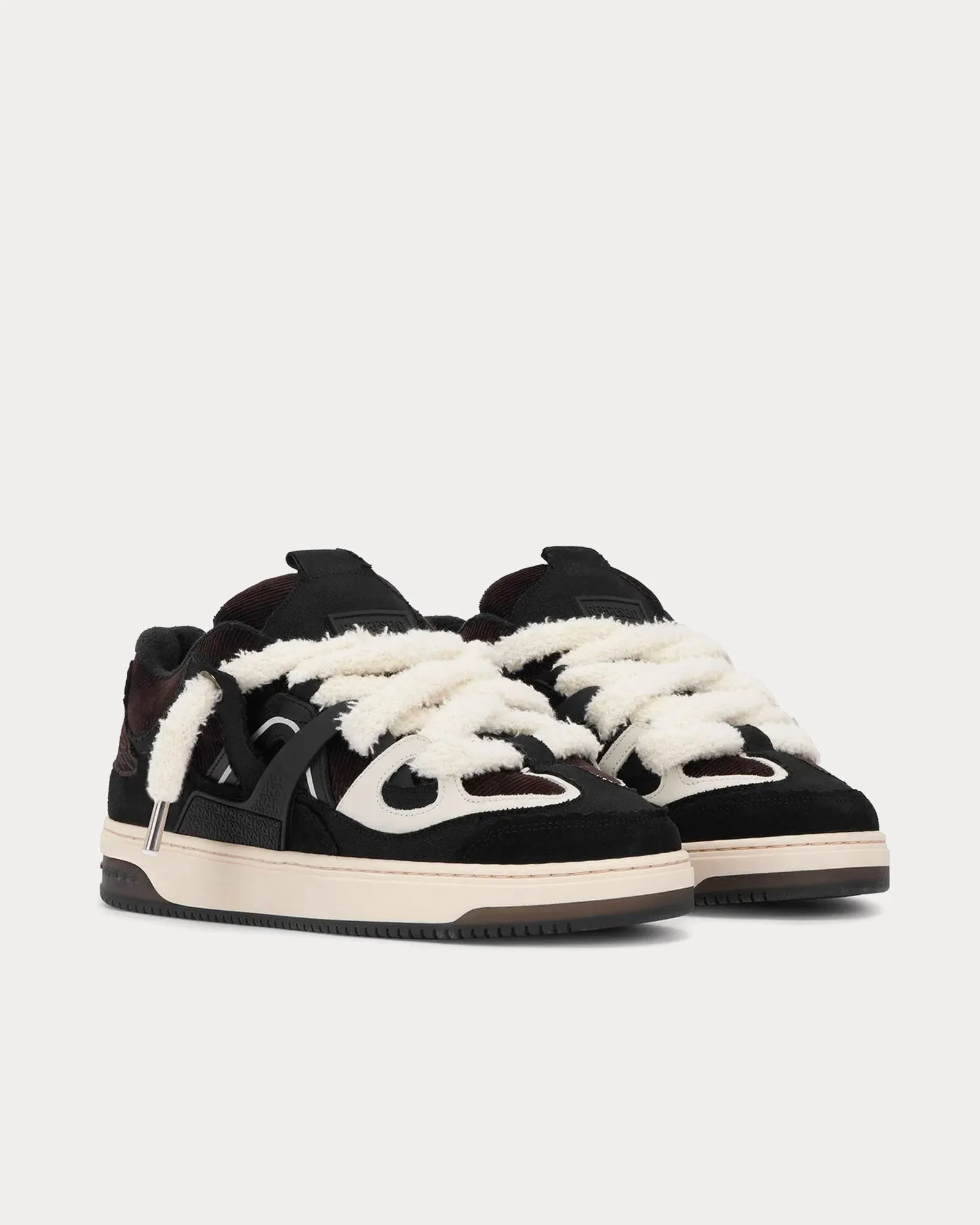 Bully Terry Towelling Black Low Top Sneakers