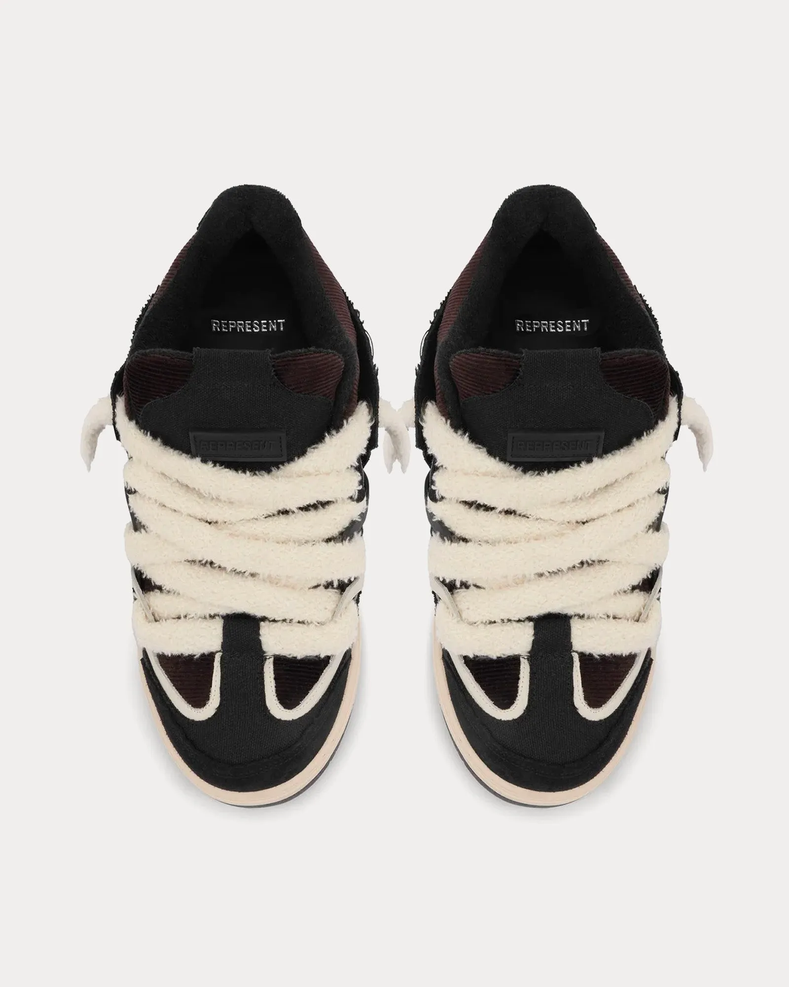 Bully Terry Towelling Black Low Top Sneakers