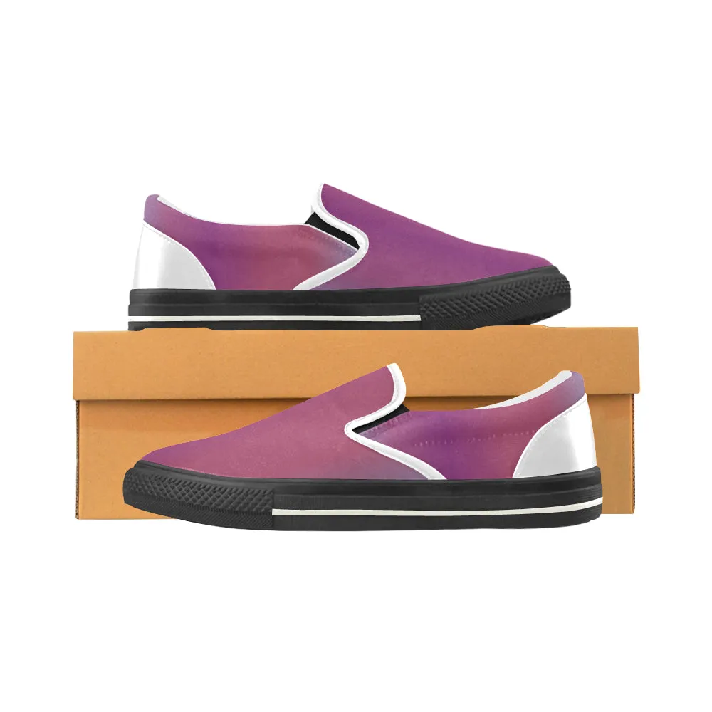 Buy Men's Purple Solids Print Canvas Slip-on Shoes at TFS