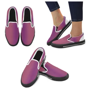 Buy Men's Purple Solids Print Canvas Slip-on Shoes at TFS