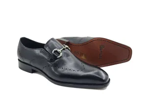 Carrucci Black Men's Burnished Calfskin Loafer Leather Sole Style No: KL901-01