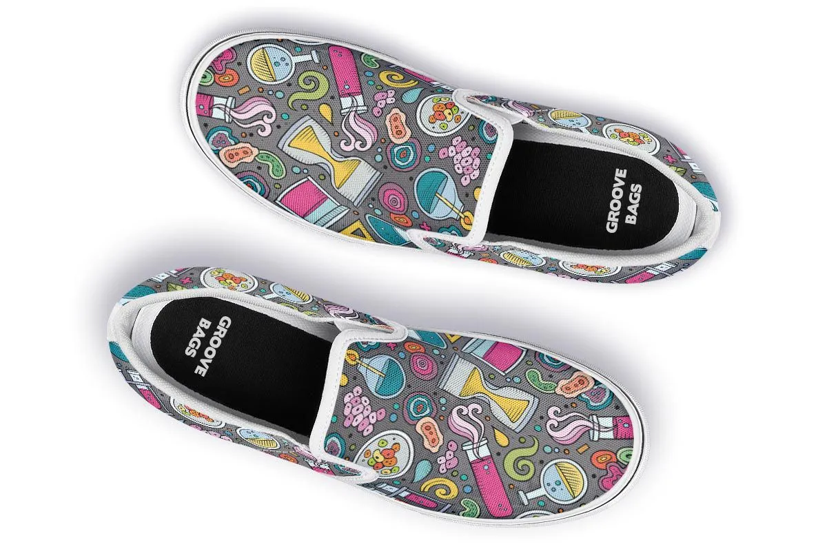 Cartoon Science Slip-On Shoes