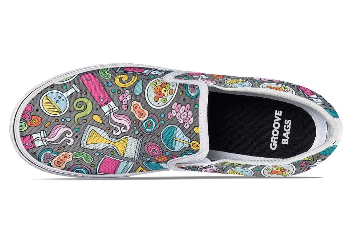 Cartoon Science Slip-On Shoes