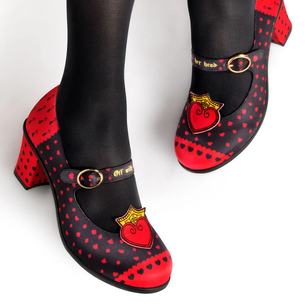Chocolaticas® Mid Heels Queen of Hearts Women's Mary Jane Pump