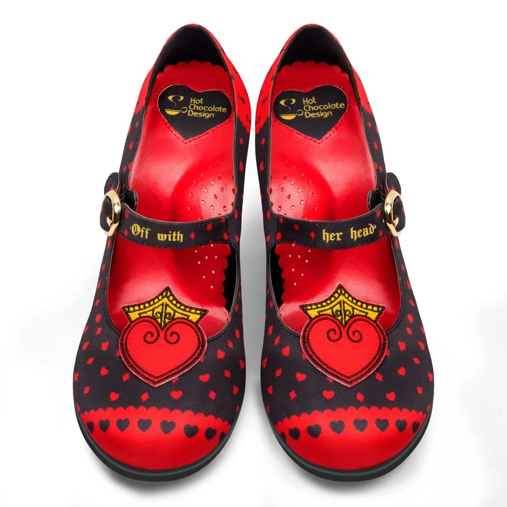 Chocolaticas® Mid Heels Queen of Hearts Women's Mary Jane Pump