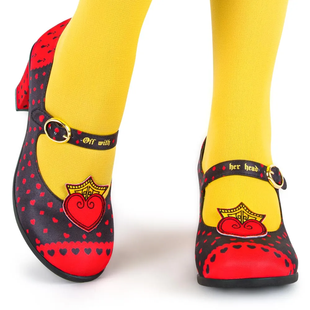 Chocolaticas® Mid Heels Queen of Hearts Women's Mary Jane Pump