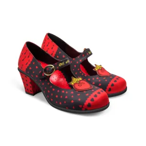 Chocolaticas® Mid Heels Queen of Hearts Women's Mary Jane Pump