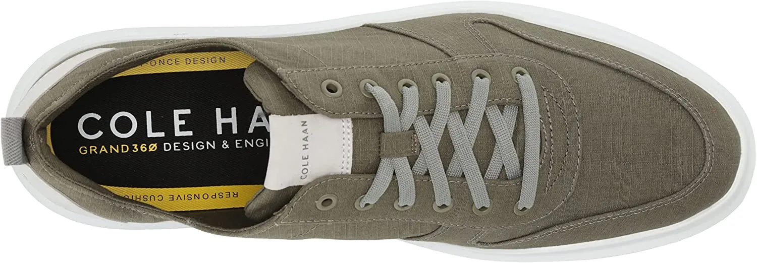Cole Haan Mens GrandPro Rally Court Canvas Court Sneakers  Color Dusty Olive White Size 9.5M