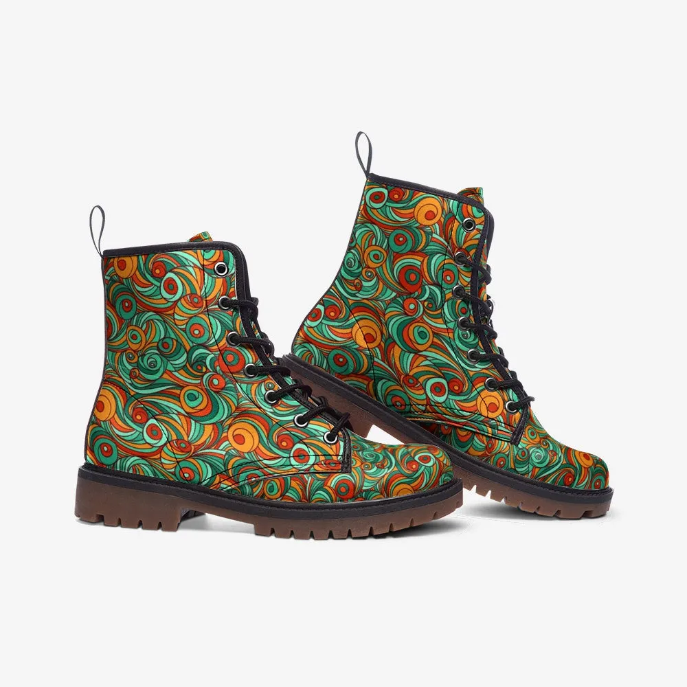 Colourful Waves Vegan Leather Boots