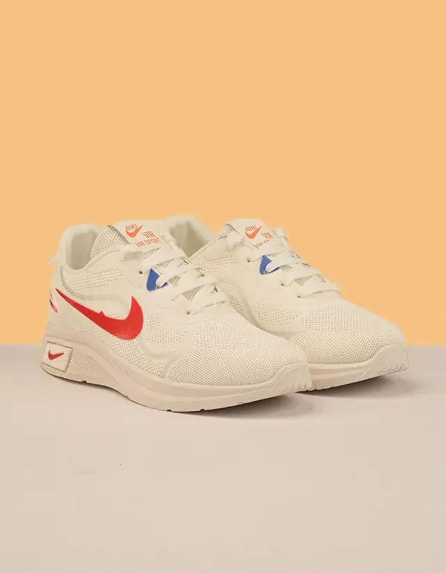 Crimson Dash - Men's White Running Shoes