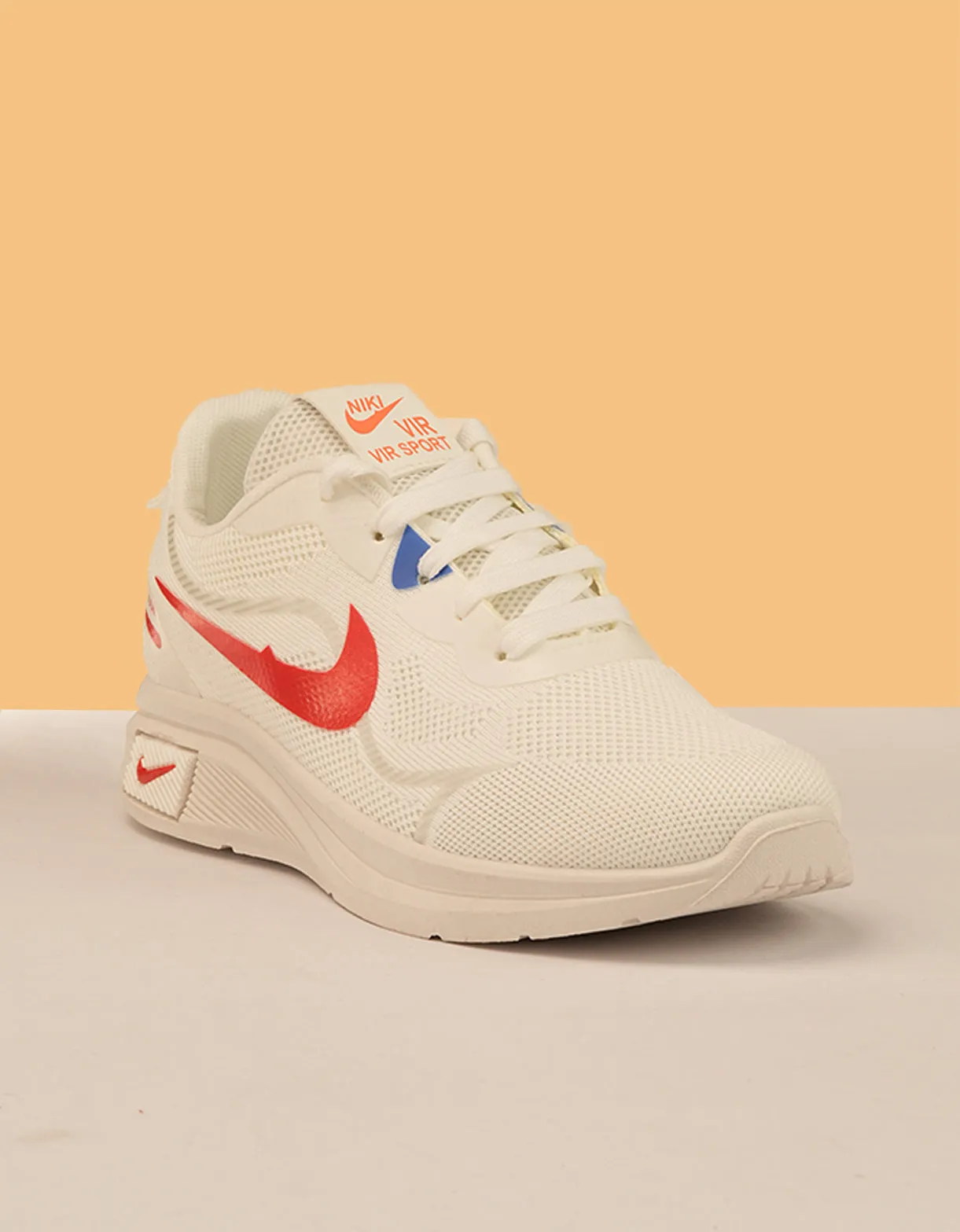 Crimson Dash - Men's White Running Shoes