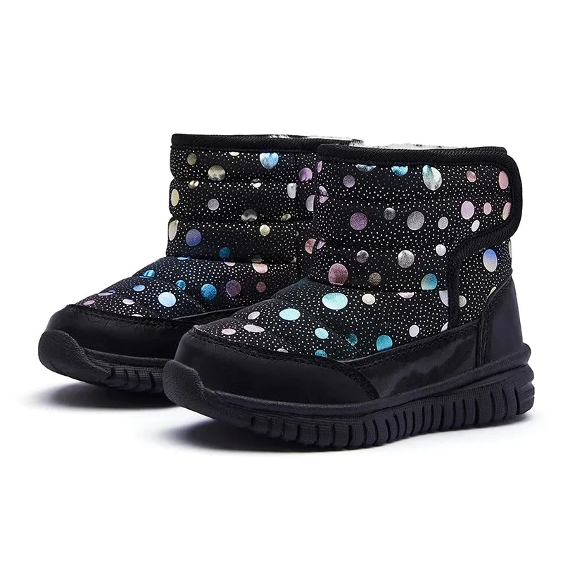 Cute Dots Design Kids Anti-skid Snow Boots