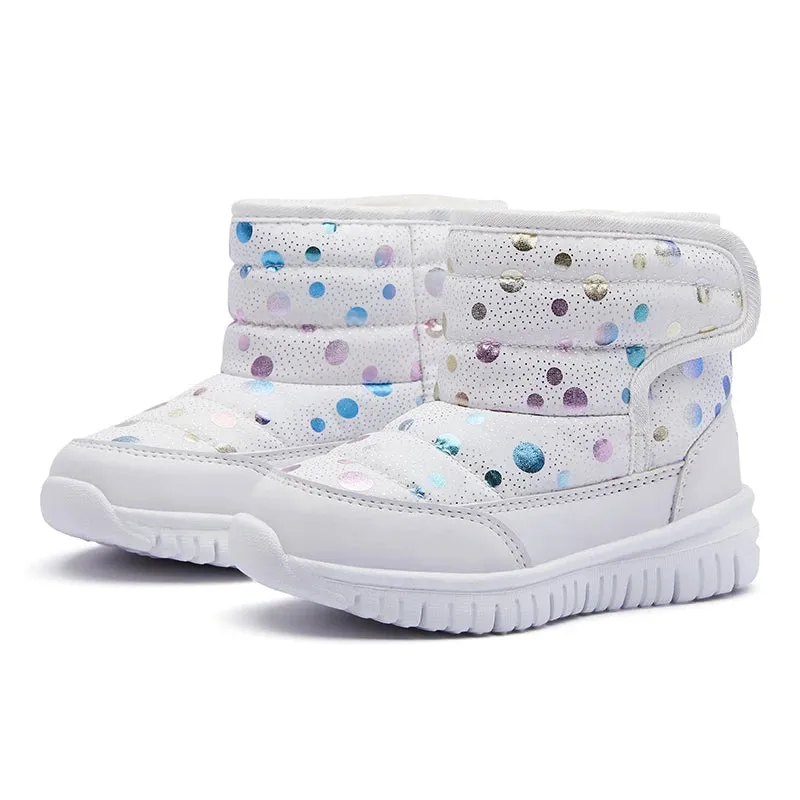 Cute Dots Design Kids Anti-skid Snow Boots