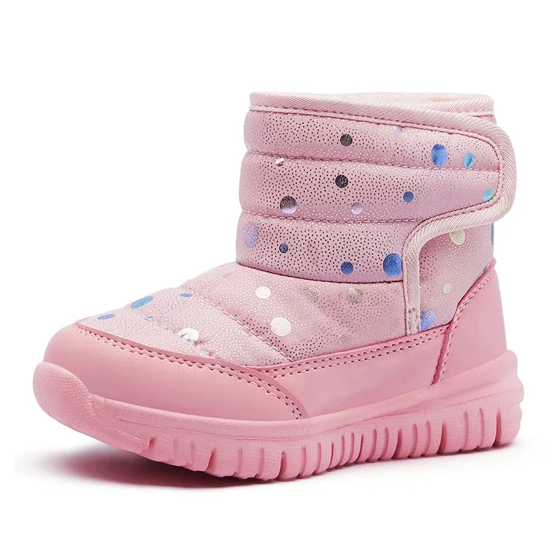 Cute Dots Design Kids Anti-skid Snow Boots
