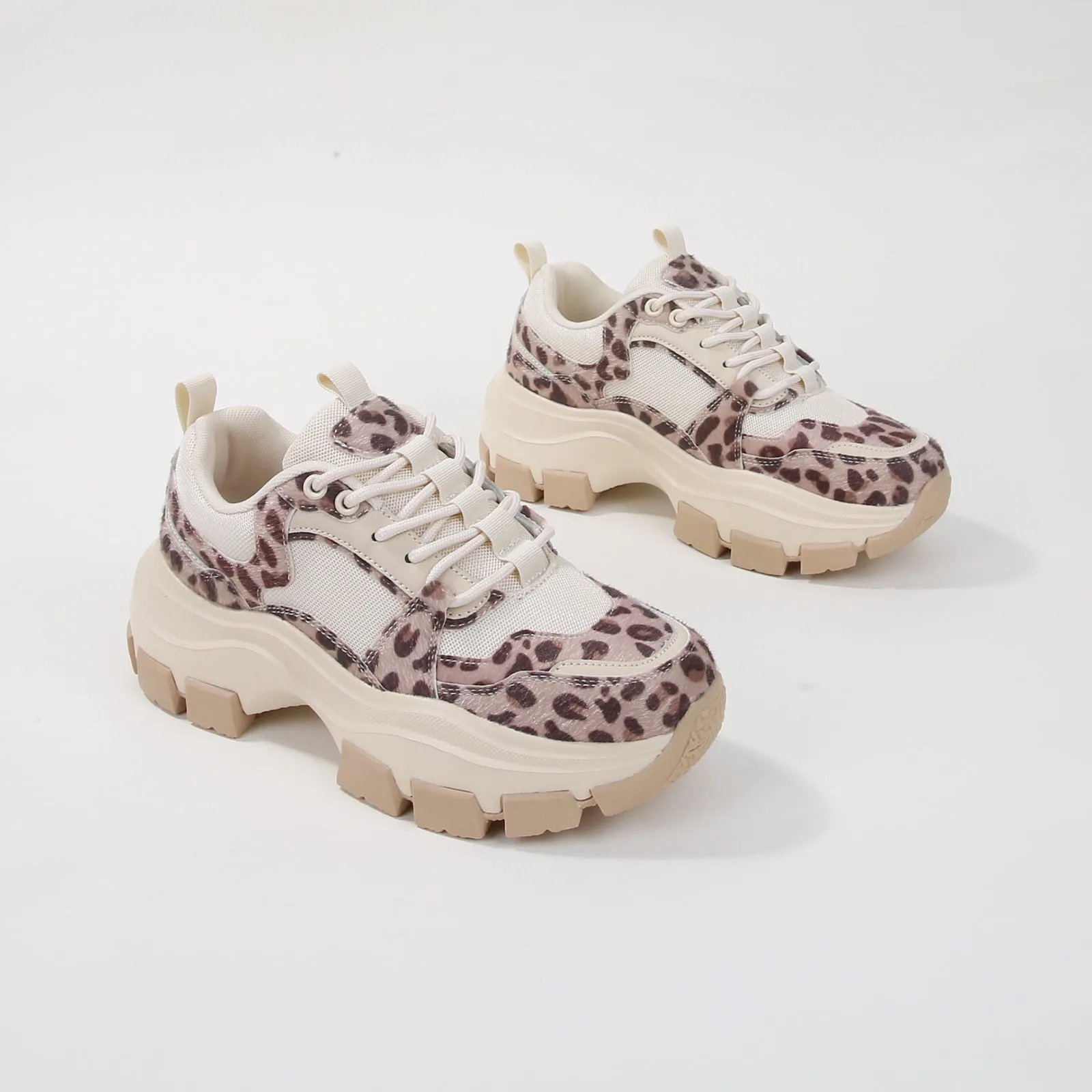 Damian Leopard Chunky Sole Platform Sneaker