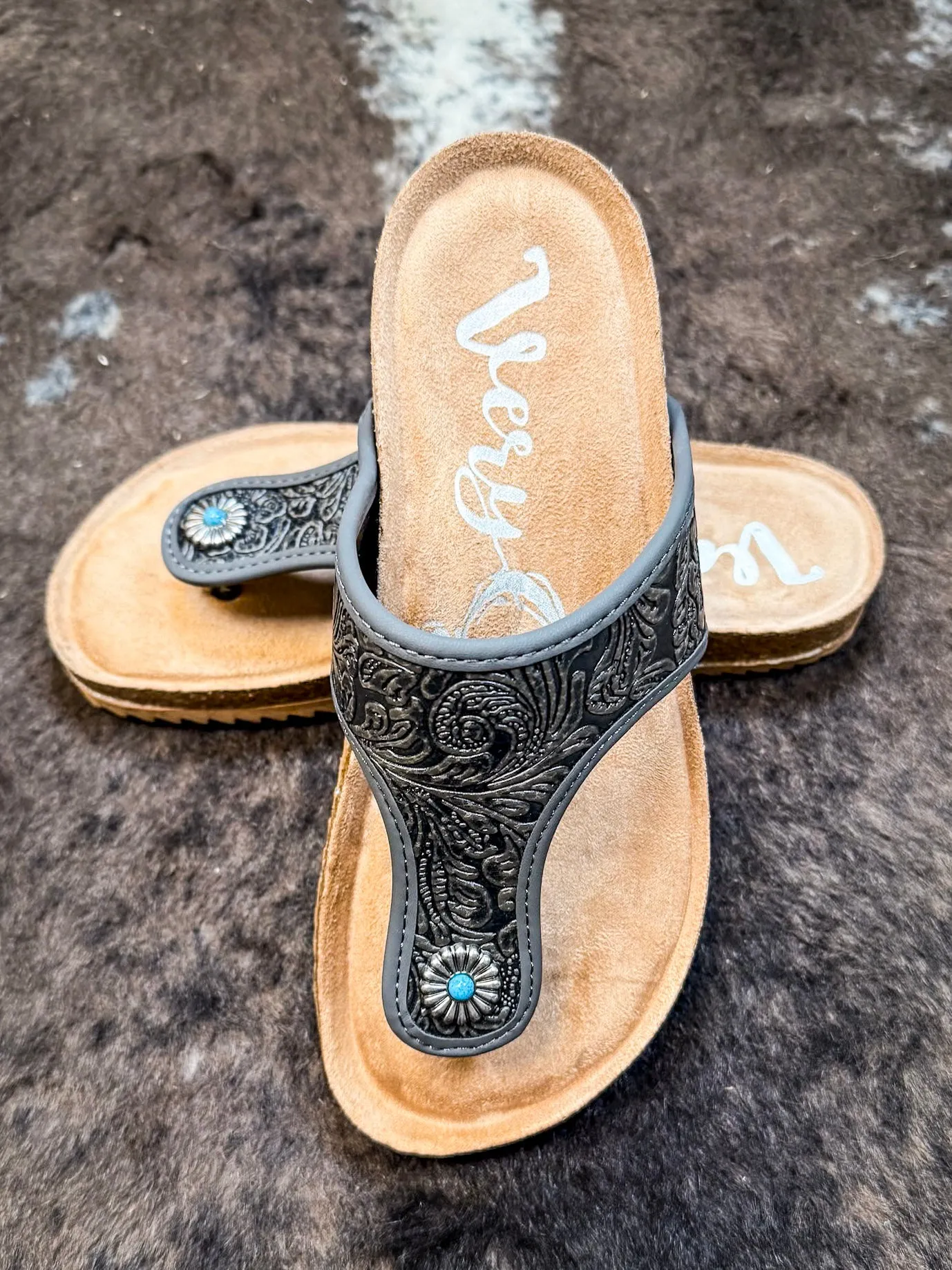 Danni Sandal in Charcoal by Very G