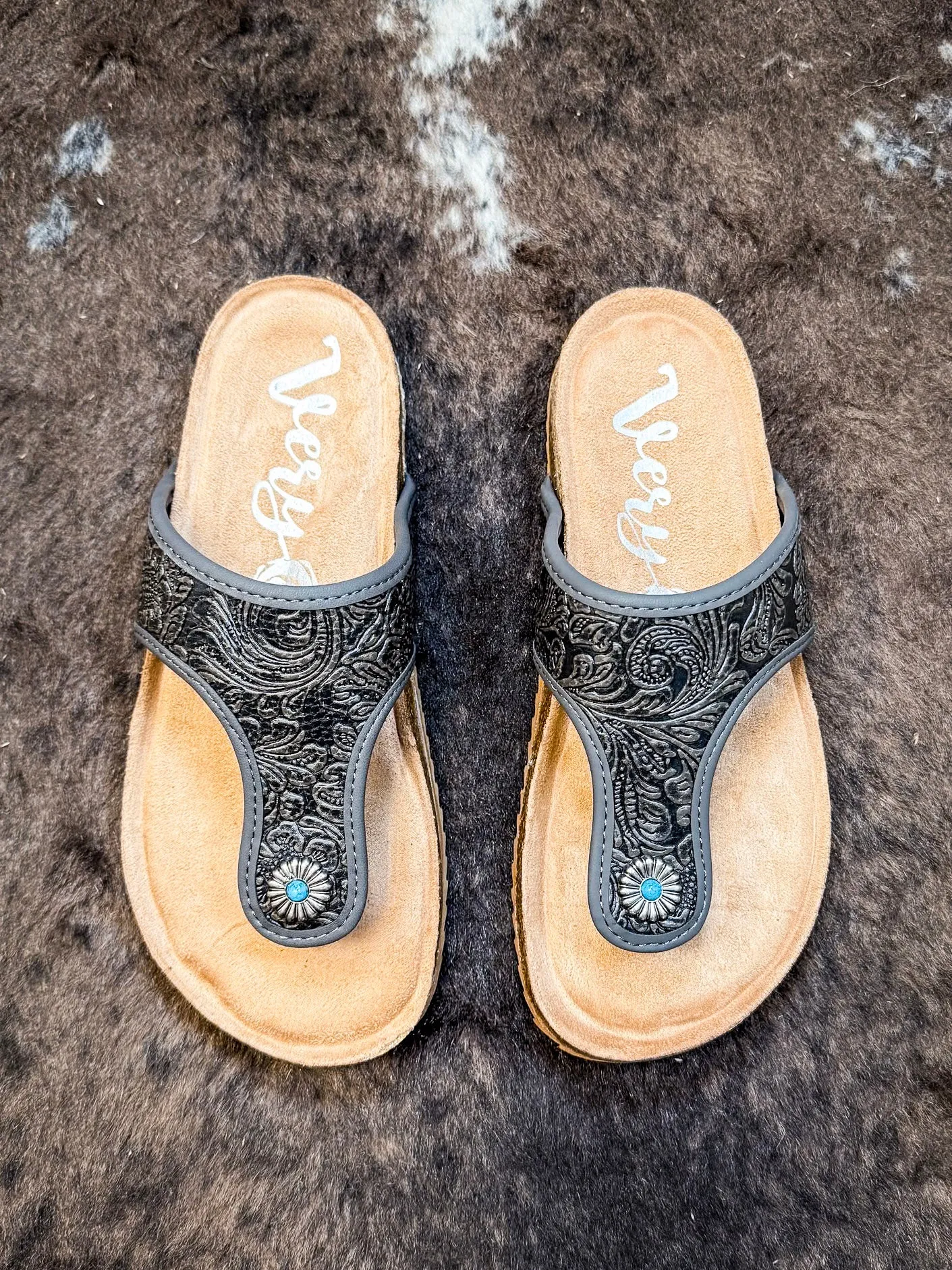 Danni Sandal in Charcoal by Very G