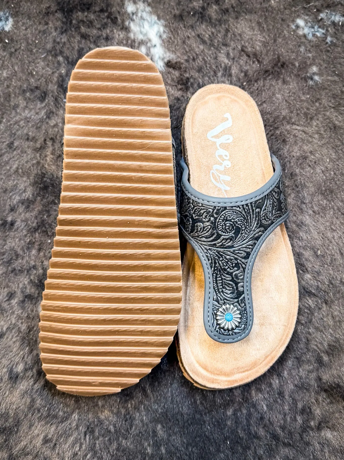 Danni Sandal in Charcoal by Very G