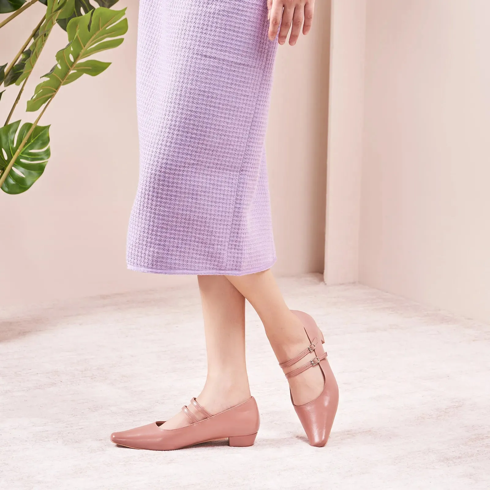 Double-Strap Block Heel (Alva)