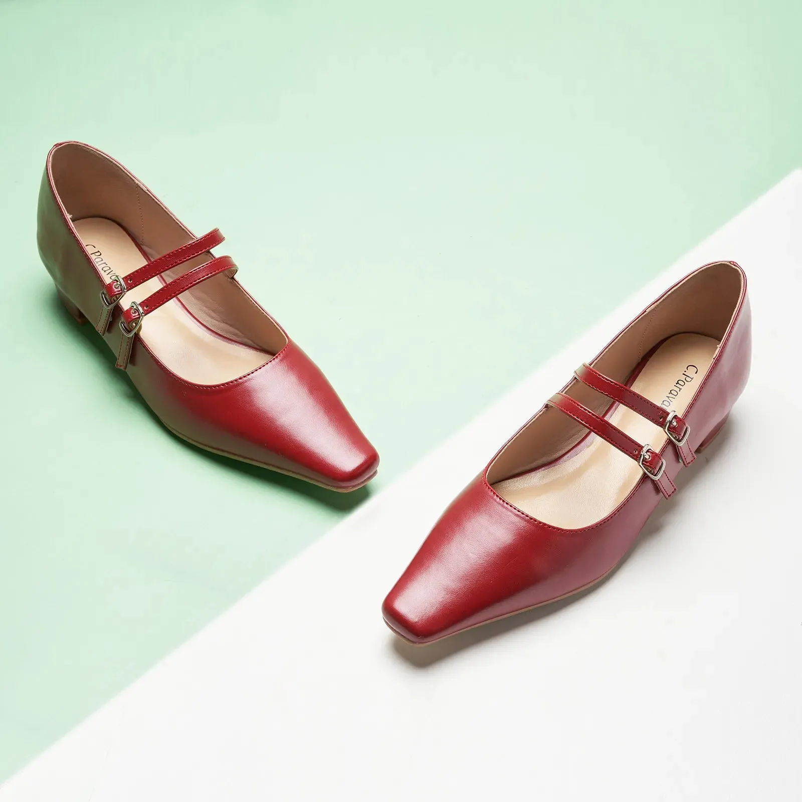 Double-Strap Block Heel (Alva)