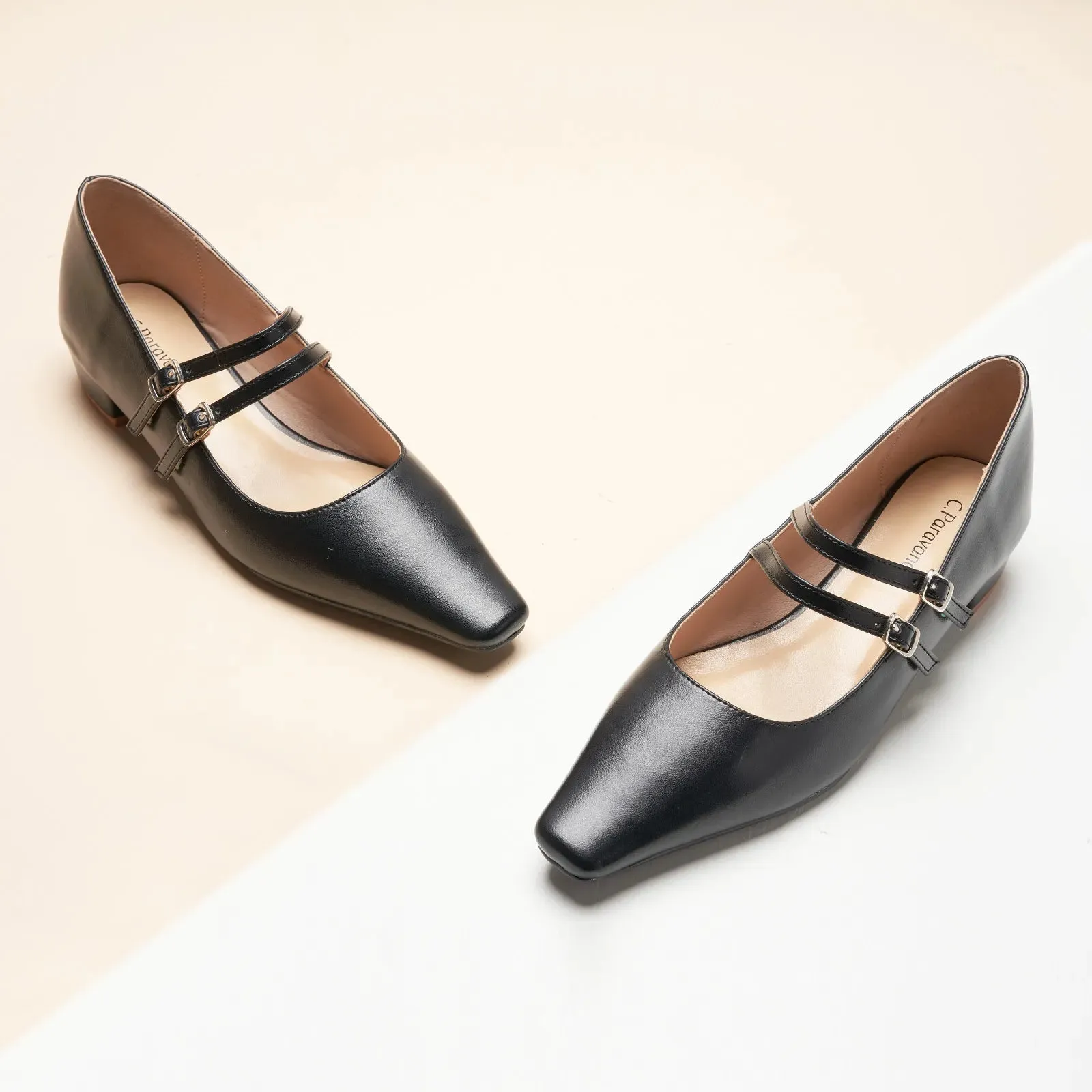 Double-Strap Block Heel (Alva)