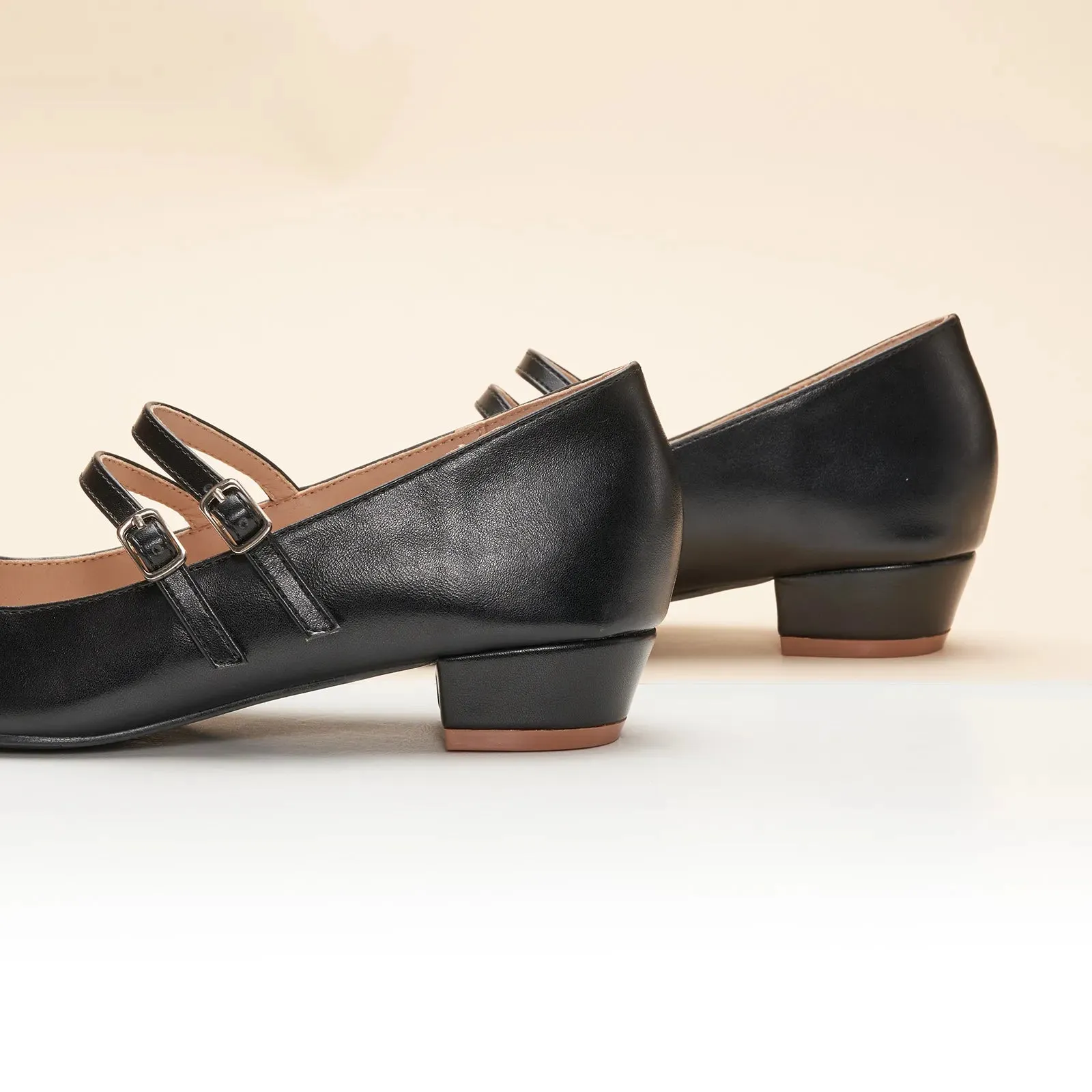 Double-Strap Block Heel (Alva)