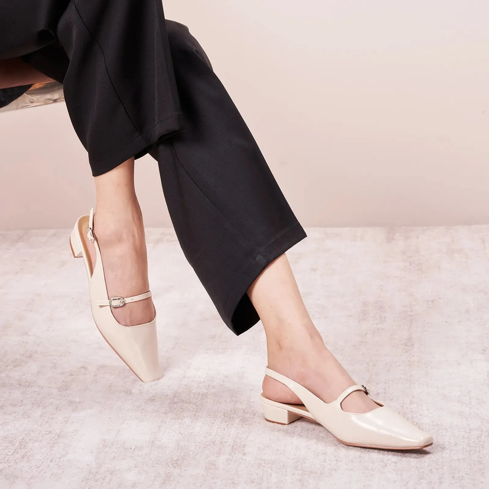 Double-Strap Block Heel (Alva)