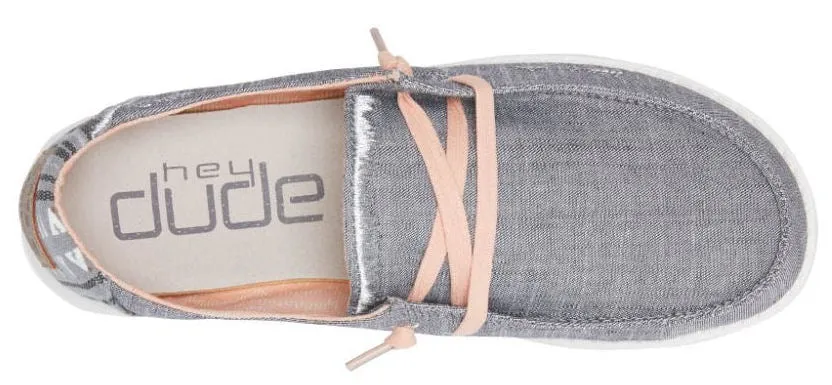Dude Womens 'Wendy Boho' Canvas Shoes - Grey