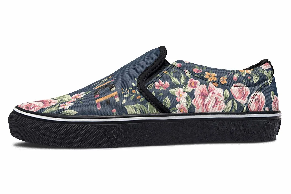 Floral Science Slip-On Shoes