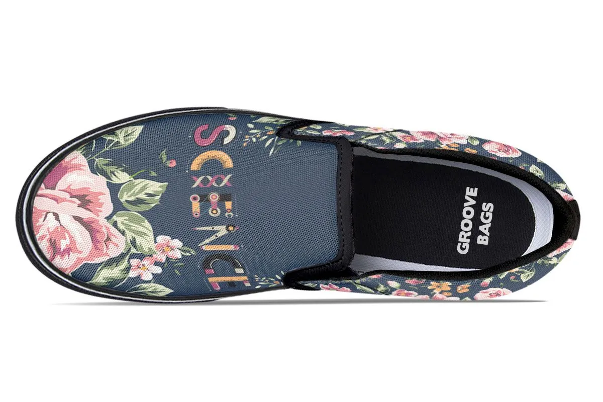 Floral Science Slip-On Shoes