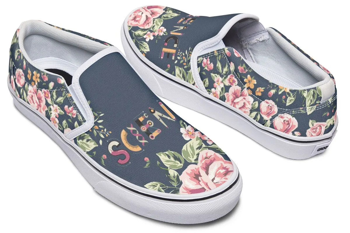 Floral Science Slip-On Shoes