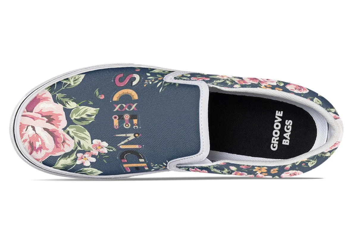 Floral Science Slip-On Shoes