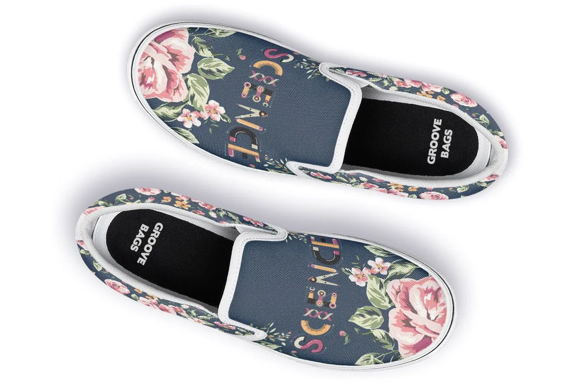 Floral Science Slip-On Shoes