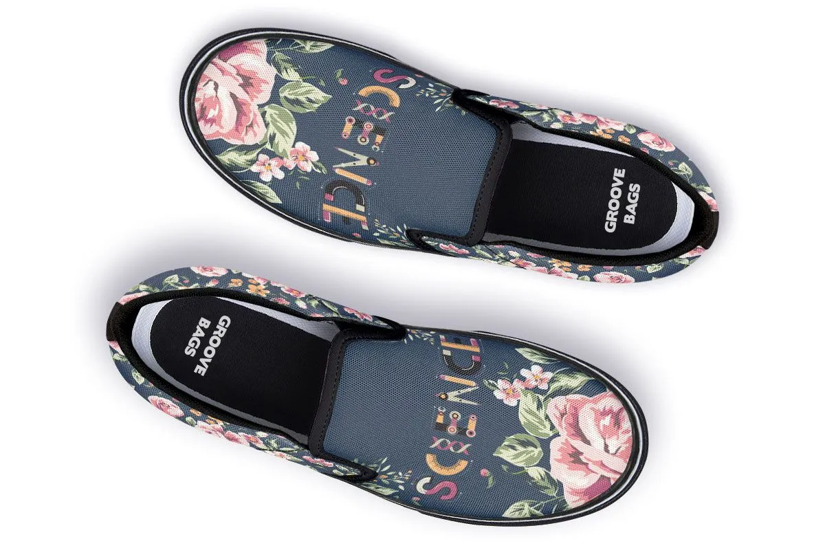 Floral Science Slip-On Shoes