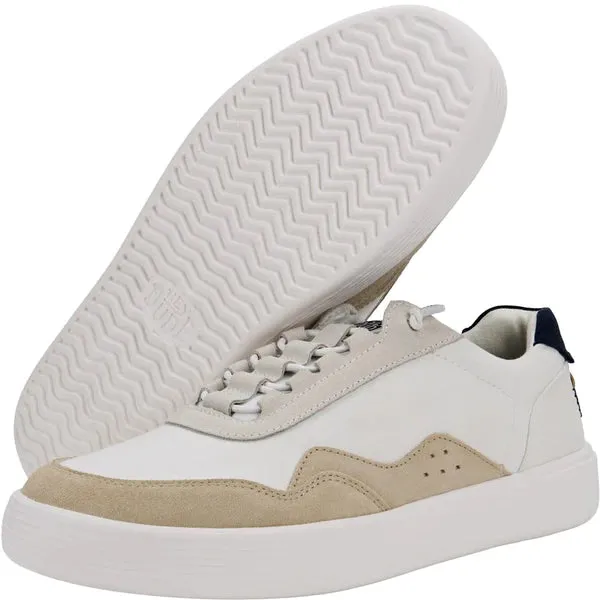 Hey Dude Mens Hudson Canvas White/Grey