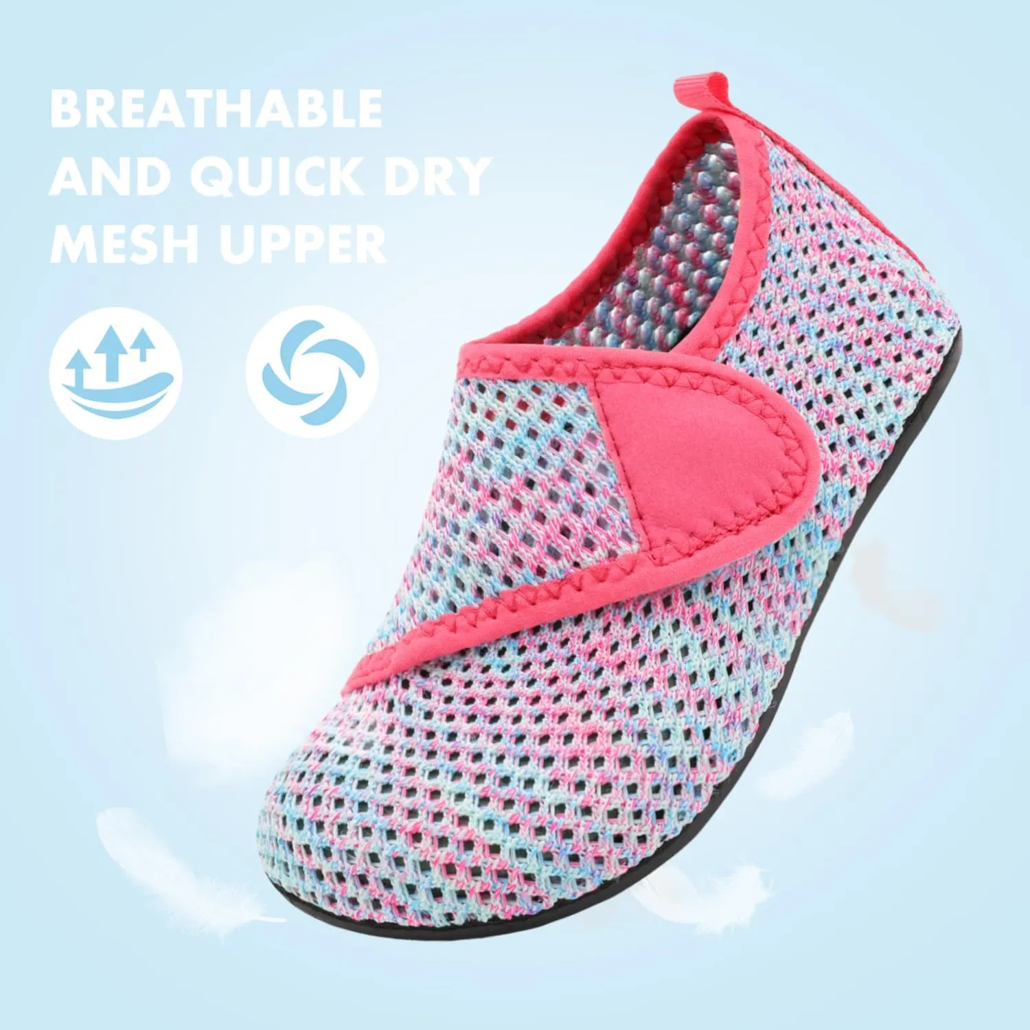 JOINFREE Kids Boys and Girls Swim Water Shoes Toddler Quick Dry Aqua Socks Barefoot Skin Shoes for Beach Sports