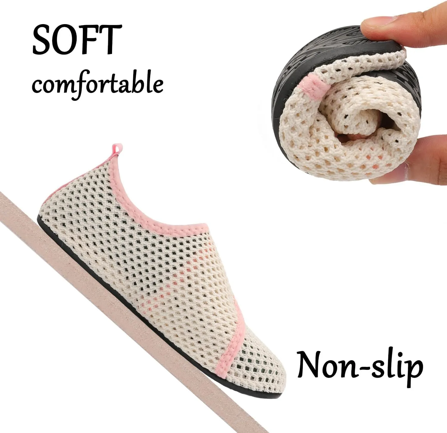 JOINFREE Kids Boys and Girls Swim Water Shoes Toddler Quick Dry Aqua Socks Barefoot Skin Shoes for Beach Sports