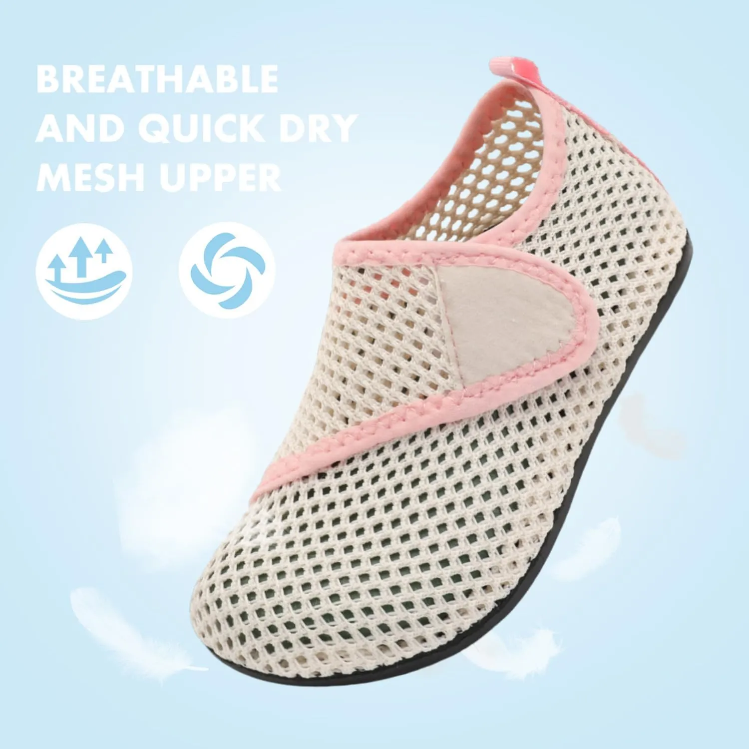 JOINFREE Kids Boys and Girls Swim Water Shoes Toddler Quick Dry Aqua Socks Barefoot Skin Shoes for Beach Sports