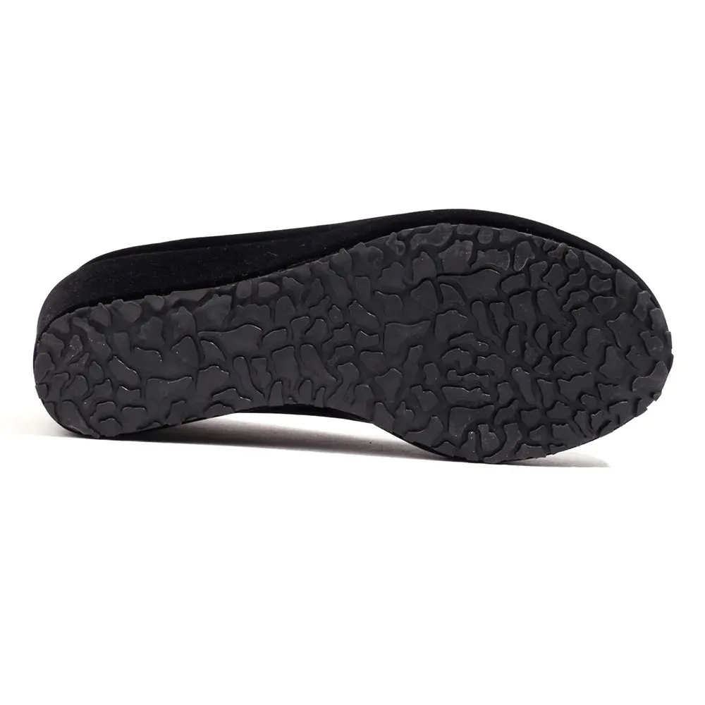 Mary Jane Velvet Wedge Heel Pump