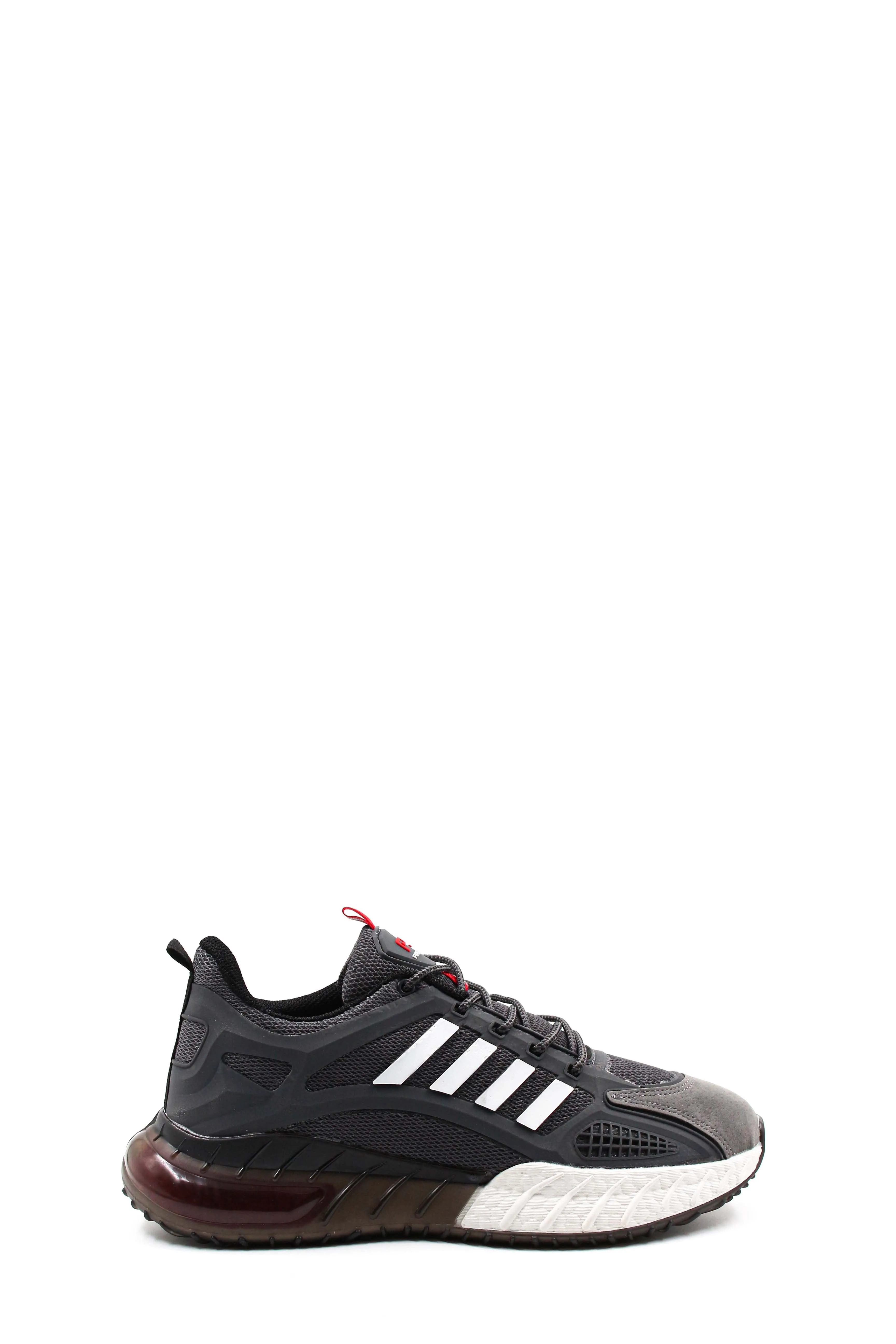 Men's Grey and Black Athletic Running Sneakers - Wessi