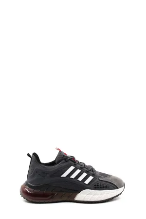 Men's Grey and Black Athletic Running Sneakers - Wessi