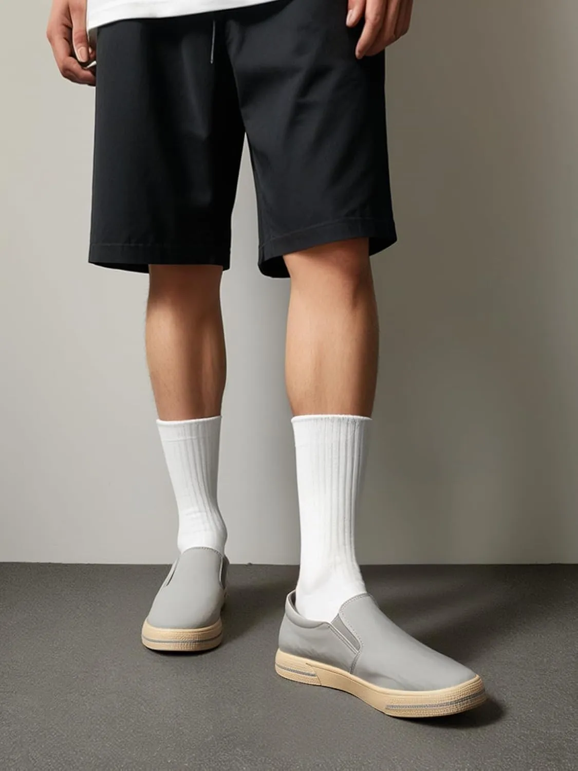 Mens Slip on Canvas Loafers Casual Shoes Sneakers Comfy Walking Slipers Shoes Pain Relief for Men Black Fashion Breathable Loafers